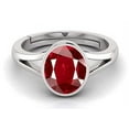thumbnail image 1 of Natural Certified Ruby Manik Gemstone 925 Sterling Silver Ring for Men & Women Birthstone Gift Ring, 1 of 3
