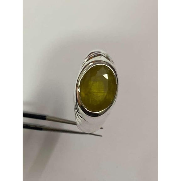 Natural Certified Yellow Sapphire/Pukhraj Gemstone Handmade Ring For Woman And men's Birthstone Gift Ring Halloween Gift