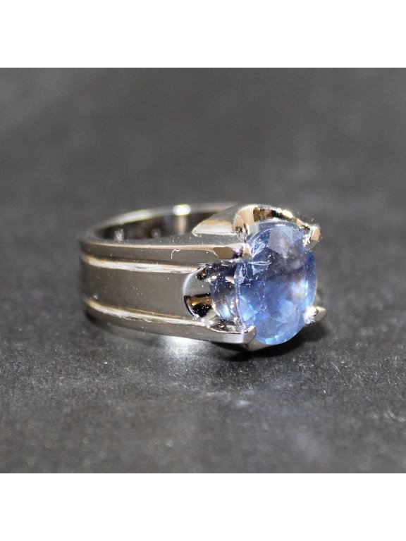Natural Ceylon Blue Sapphire Neelam Stone Ring for Men & Women with 925 Sterling Silver Handmade Ring Birthstone Gift Ring Men