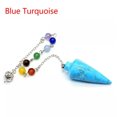 thumbnail image 1 of Natural Chakra Crystal Cone Pendulum Quartz Stone Pendant Necklace Healing Reiki, 1 of 4