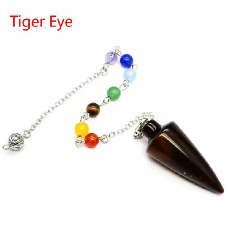 1 Natural Crystal Pendulum Quartz Stone Pendant Chakra