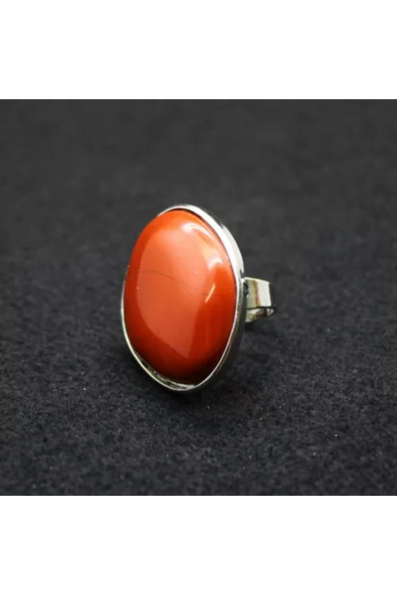 Natural Chakra Crystal Oval Irregular Ring Quartz Opening Jewelry Healing Reiki