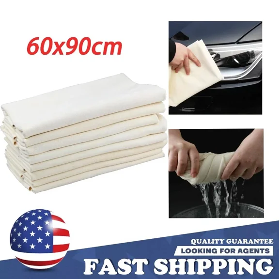 Natural Chamois Leather Car Cleaning Cloth Washing Absorbent Drying Shammy Towel