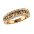 thumbnail image 1 of Natural Champagne Diamond Band Ring - Proposal Ring For Her, 1 of 1