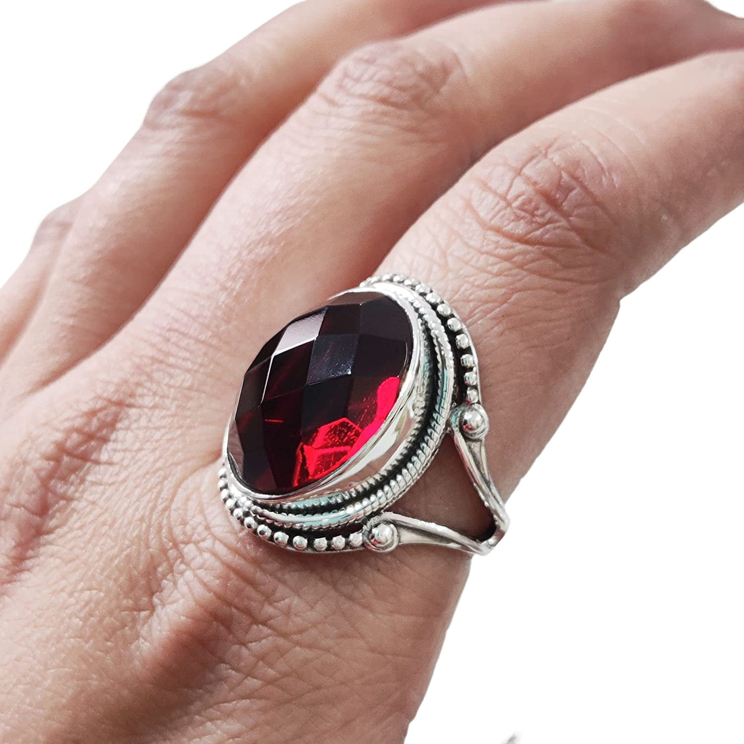 Garnet store ring women