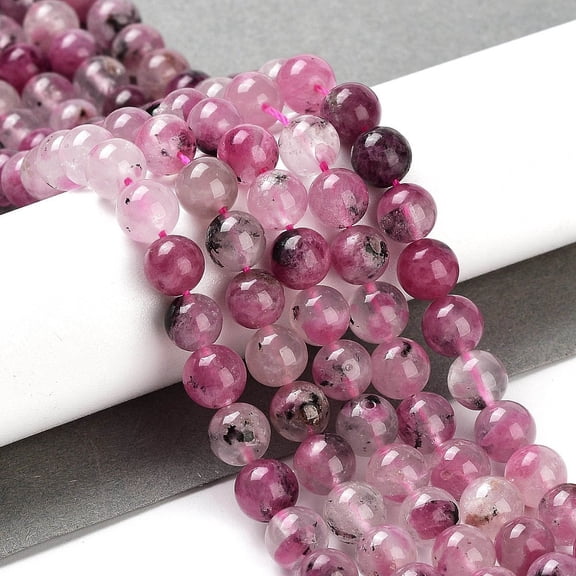 Natural Cherry Blossom Agate Beads Strands Round 6.5mm Hole: 1mm 62pcs/strand 15.04~15.51''(38.2~39.4cm)