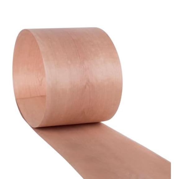 Natural Cherry Thin Wood Veneer - Wavy Grain, 6" Width - Ideal for Furniture, Speaker Renovation, and Guitar Decoration - Decorative Veneer Sheet, 6" x 98"$$Tools & Hardware Other