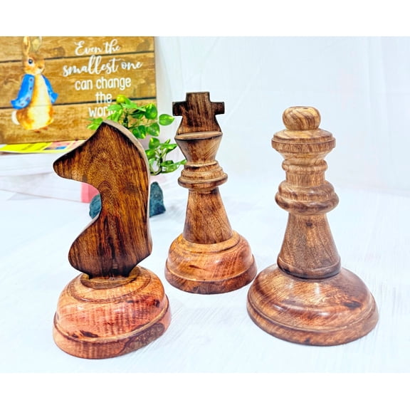 Natural Chess King Statue Sculpture Ornament, Game Figure Decoration Ornament, Collectible Figurine Craft Furnishing for Home House Decoration Office Desk