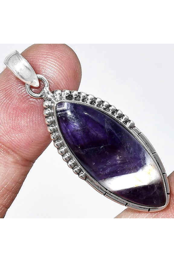Natural Chevron Amethyst 925 Sterling Silver Pendant Jewelry P-1058 SDP153824