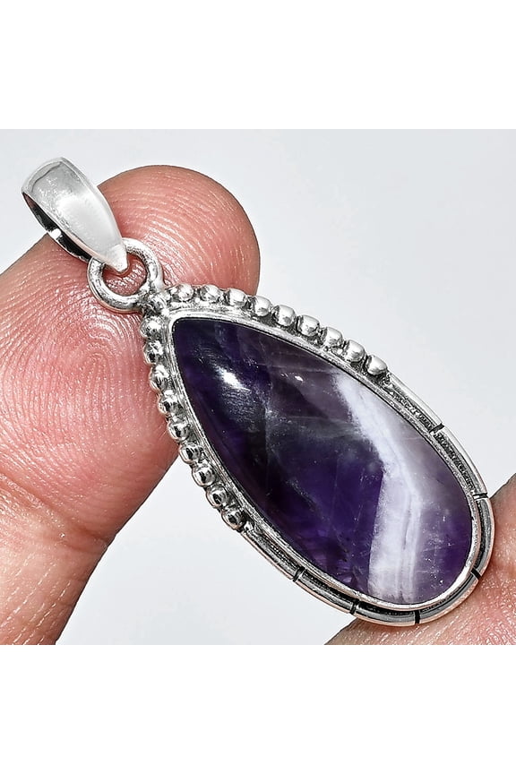 Natural Chevron Amethyst 925 Sterling Silver Pendant Jewelry P-1058 SDP153850