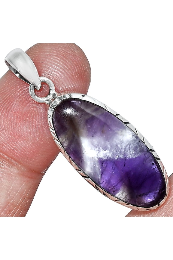 Natural Chevron Amethyst 925 Sterling Silver Pendant Jewelry P-1079 SDP153006