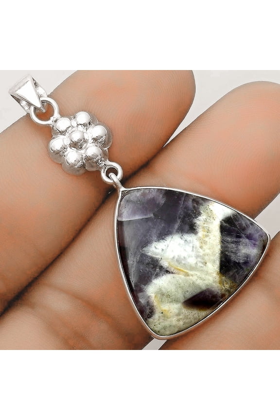Natural Chevron Amethyst 925 Sterling Silver Pendant Jewelry P-1211 SDP123165