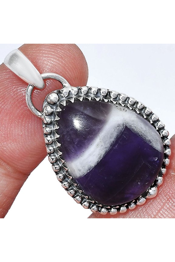 Natural Chevron Amethyst 925 Sterling Silver Pendant Jewelry P-1312 SDP152492