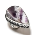 thumbnail image 1 of Natural Chevron Amethyst Gemstone 925 Sterling Silver Gift Ring Size 7, 1 of 2