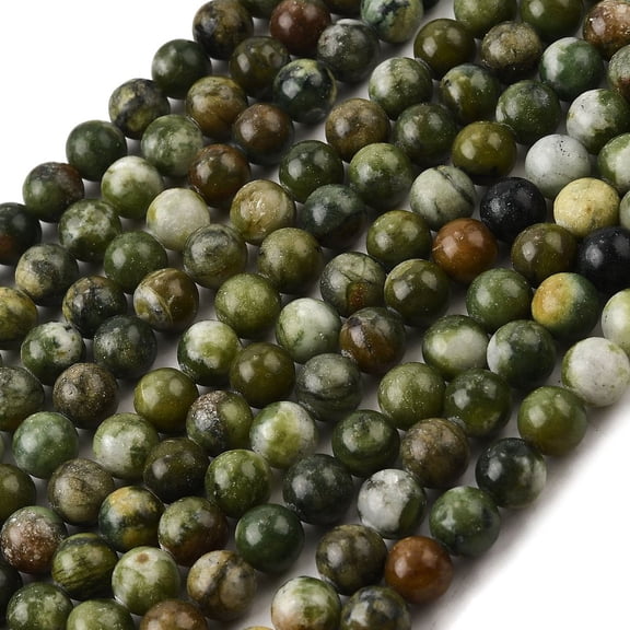 Natural Chinese Southern Jade Beads Strands Round 8~8.6mm Hole: 0.8~1mm 45~48pcs/strand 15''(38.1cm)