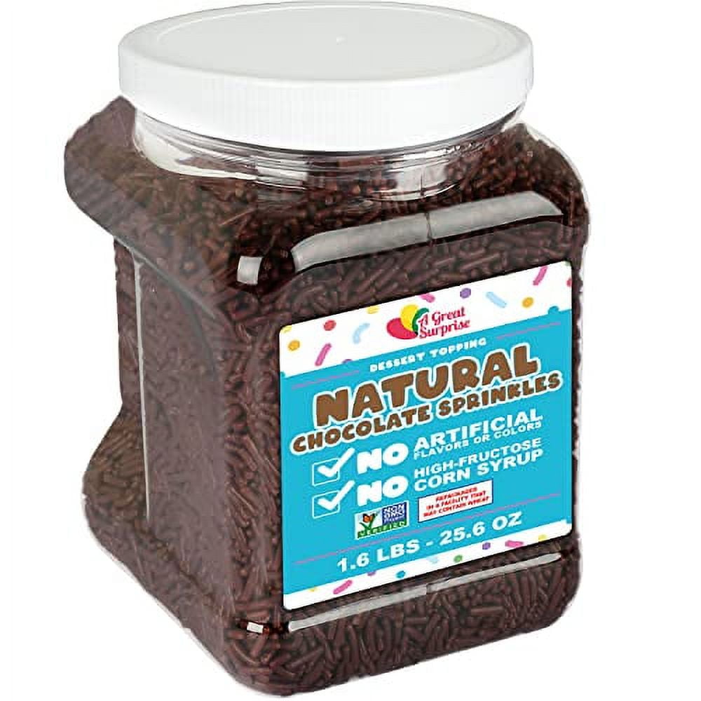 Natural Chocolate Sprinkles Real All Natural Jimmies No Artificial Dyes Gluten Friendly