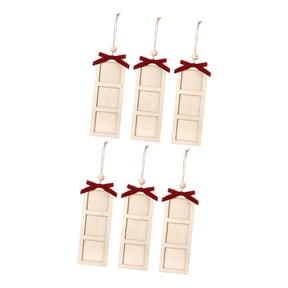 Natural Christmas Tree Picture Frames 6Pcs Photo Display With Decorative Bowknot For Customizable Holiday Keepsakes