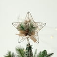 thumbnail image 1 of Natural Christmas Tree Topper Star with Pinecones and Red Berries - 3D Hollow Star Tree Topper with Pine Needles and Bowknot for Xmas Tree Festive Indoor Decorations and Holiday Party, 1 of 8