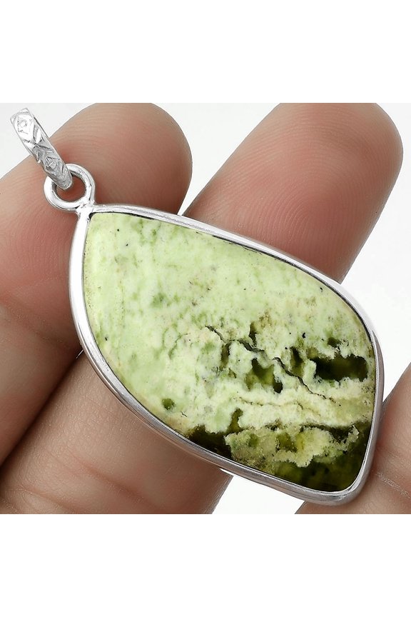 Natural Chrome Chalcedony 925 Sterling Silver Pendant Jewelry P-1001 SDP118195