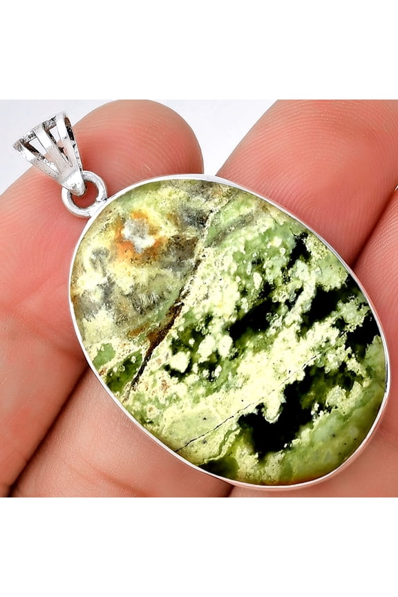 Natural Chrome Chalcedony 925 Sterling Silver Pendant Jewelry P-1001 SDP128489