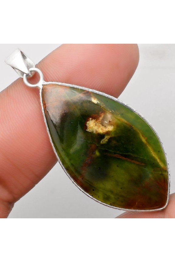 Natural Chrome Chalcedony 925 Sterling Silver Pendant Jewelry P-1053 SDP110916