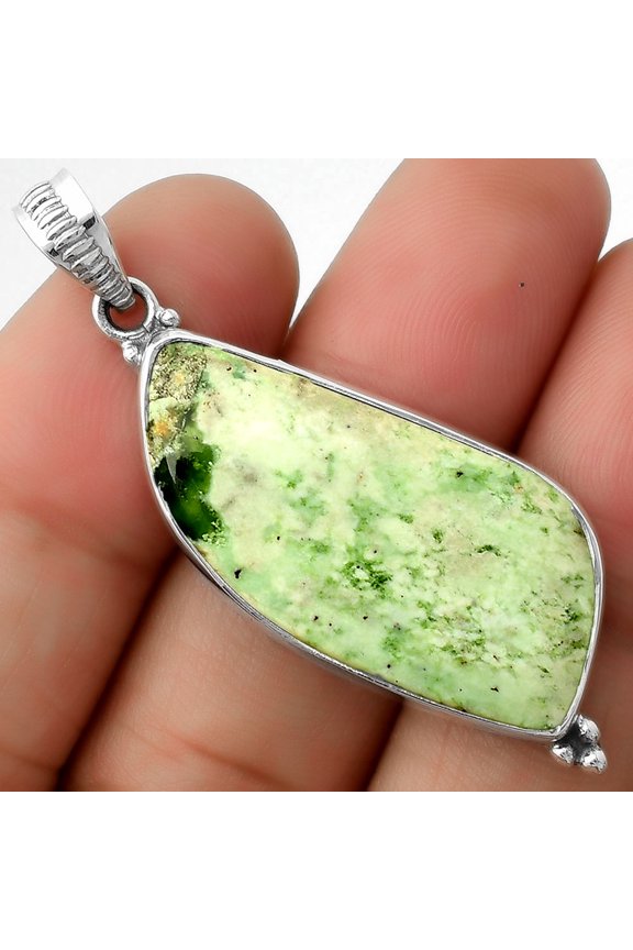Natural Chrome Chalcedony 925 Sterling Silver Pendant Jewelry P-1100 SDP112110
