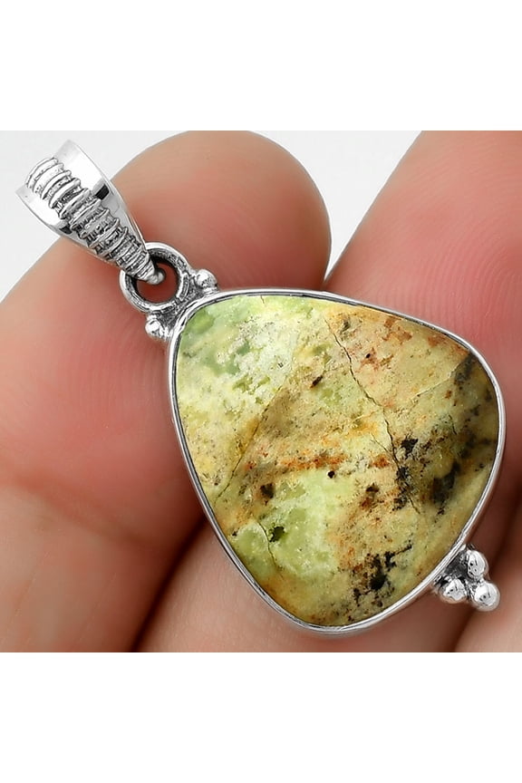 Natural Chrome Chalcedony 925 Sterling Silver Pendant Jewelry P-1100 SDP112121