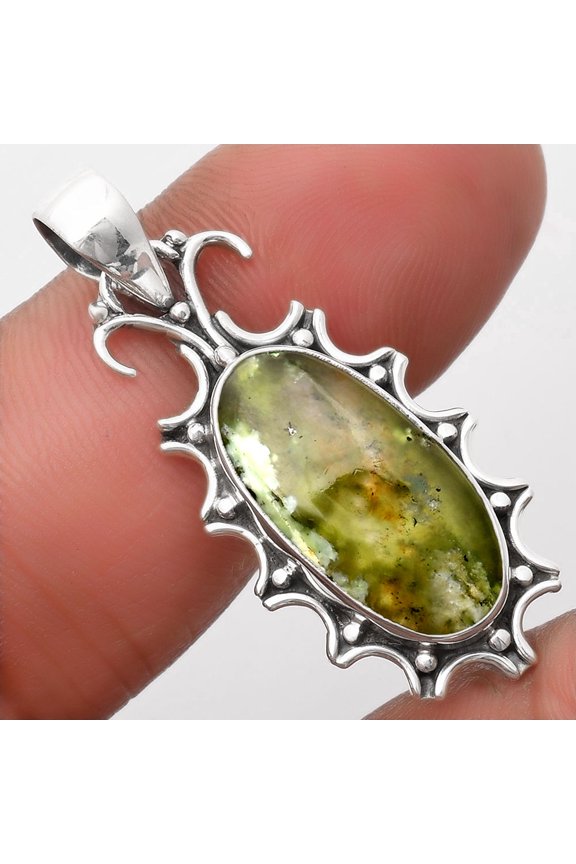 Natural Chrome Chalcedony 925 Sterling Silver Pendant Jewelry P-1249 SDP107335