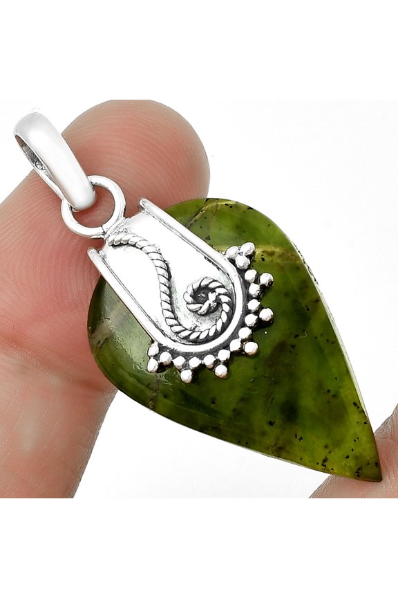 Natural Chrome Chalcedony 925 Sterling Silver Pendant Jewelry P-1313 SDP131155