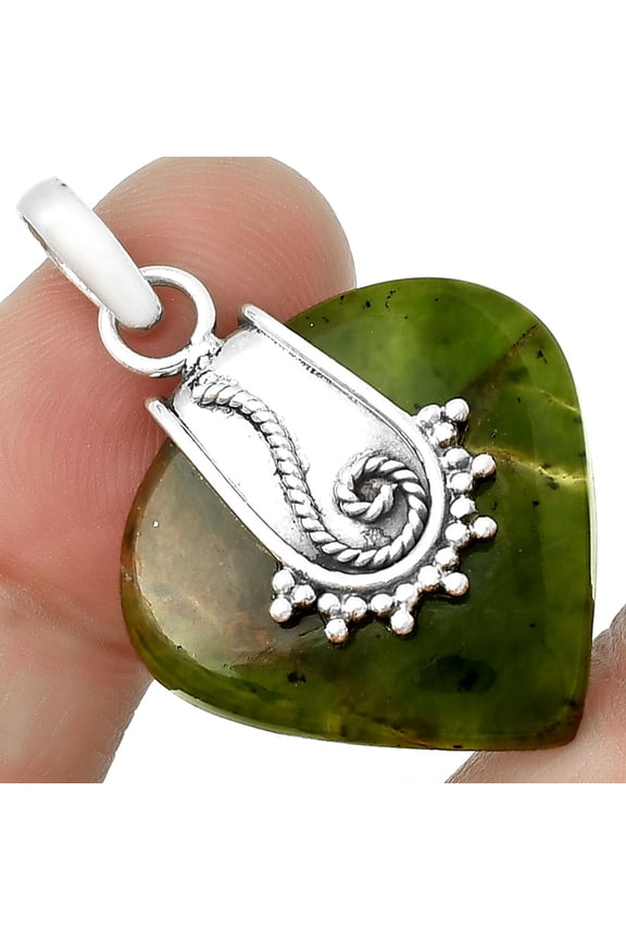 Natural Chrome Chalcedony 925 Sterling Silver Pendant Jewelry P-1313 SDP131165