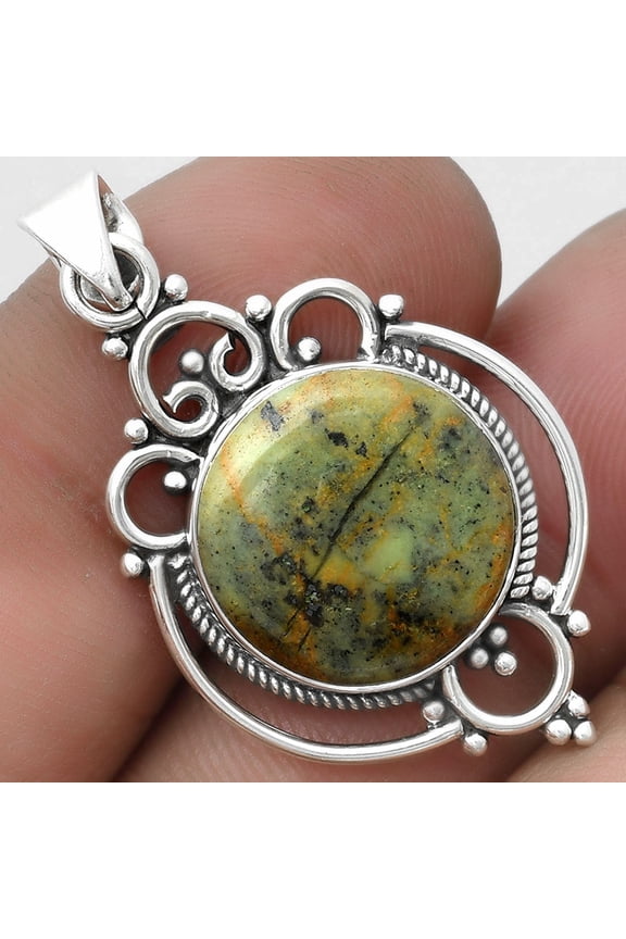 Natural Chrome Chalcedony 925 Sterling Silver Pendant Jewelry P-1569 SDP103310