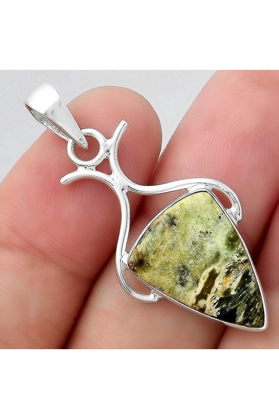 Natural Chrome Chalcedony 925 Sterling Silver Pendant Jewelry P-1592 SDP156275