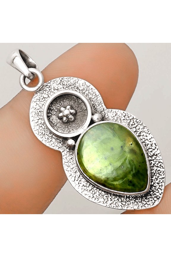 Natural Chrome Chalcedony 925 Sterling Silver Pendant Jewelry P-1716 SDP121733