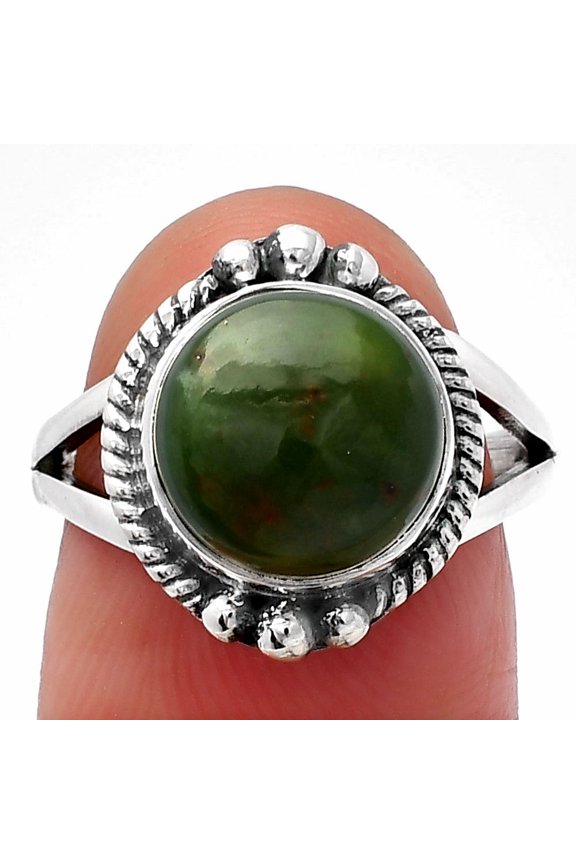 Natural Chrome Chalcedony 925 Sterling Silver Ring s.7 Jewelry R-1253 SDR225609