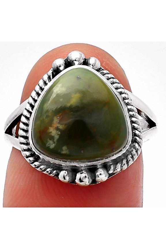 Natural Chrome Chalcedony 925 Sterling Silver Ring s.7 Jewelry R-1253 SDR225642
