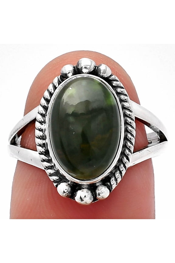 Natural Chrome Chalcedony 925 Sterling Silver Ring s.7 Jewelry R-1253 SDR225689