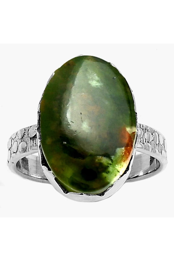 Natural Chrome Chalcedony 925 Sterling Silver Ring s.7 Jewelry R-1338 SDR165406