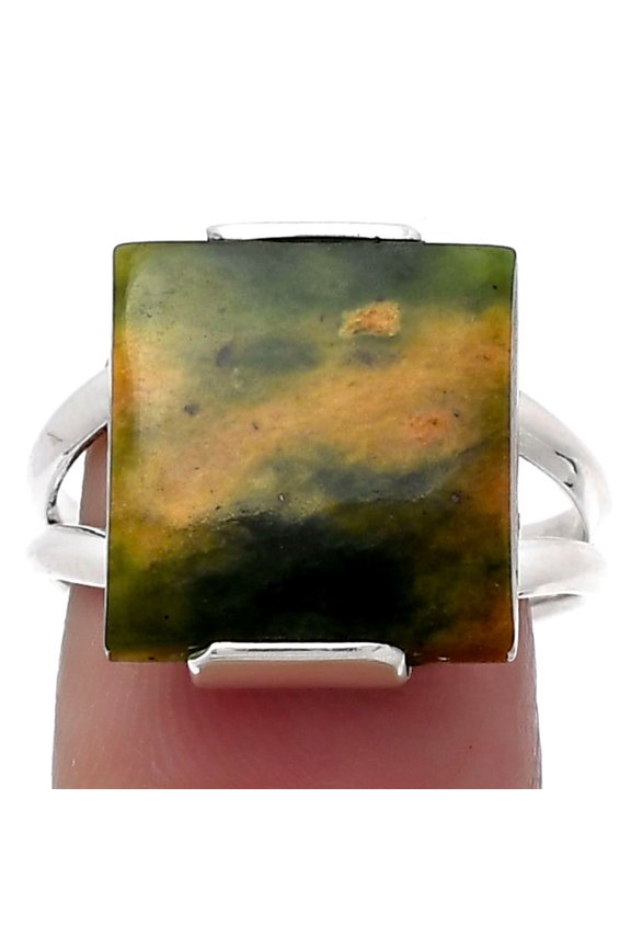 Natural Chrome Chalcedony 925 Sterling Silver Ring s.8 Jewelry R-1084 SDR159501