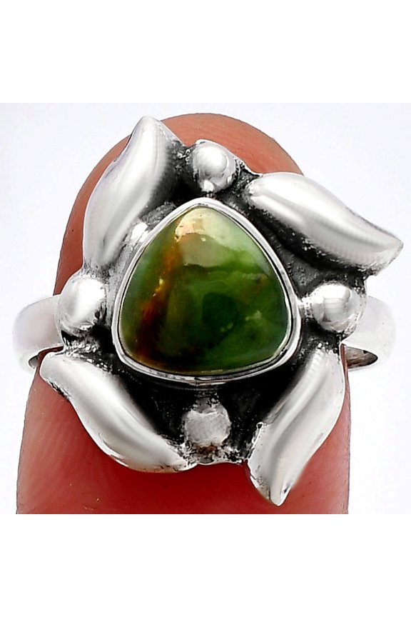 Natural Chrome Chalcedony 925 Sterling Silver Ring s.8 Jewelry R-1125 SDR229582