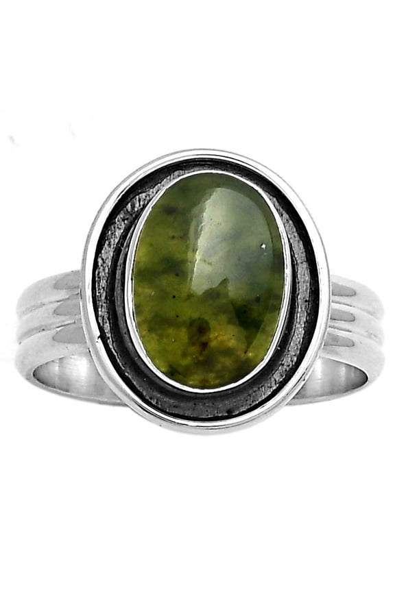 Natural Chrome Chalcedony 925 Sterling Silver Ring s.8 Jewelry R-1468 SDR178771