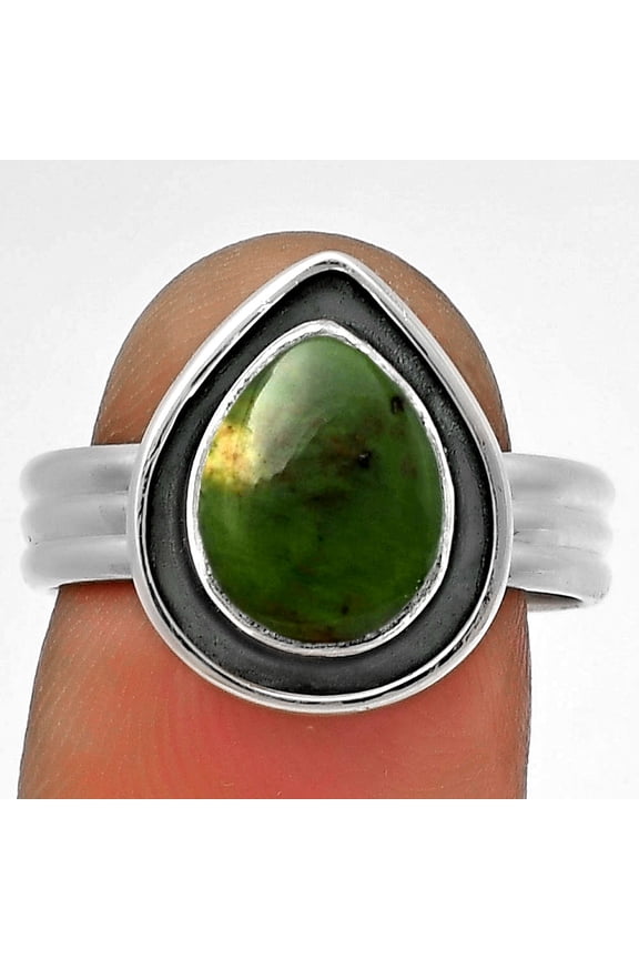Natural Chrome Chalcedony 925 Sterling Silver Ring s.8 Jewelry R-1468 SDR178779