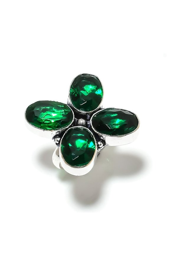 Natural Chrome Diopside Gemstone 925 Sterling Silver Gift Ring Size 7
