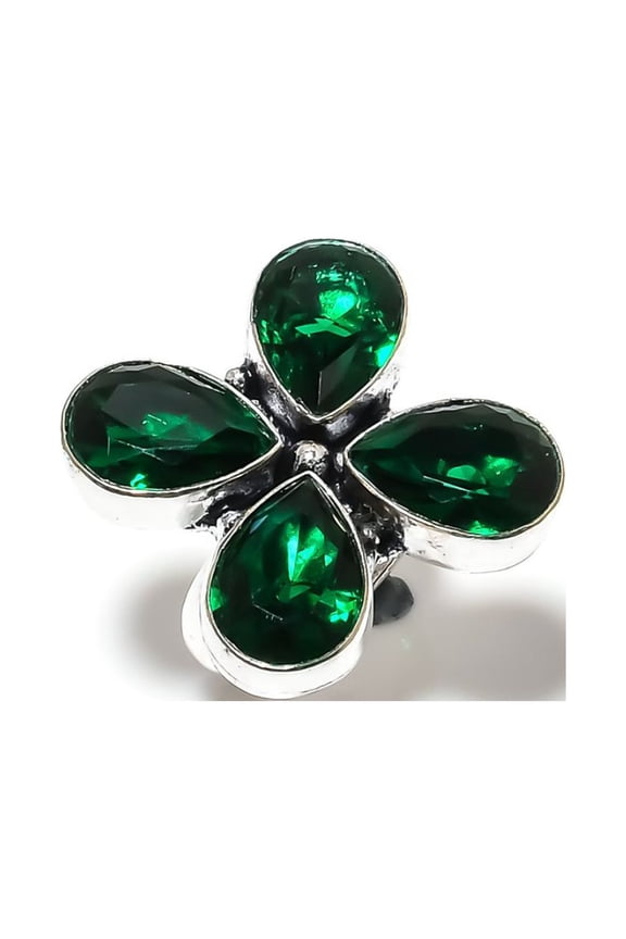 Natural Chrome Diopside Gemstone 925 Sterling Silver Gift Ring Size 7