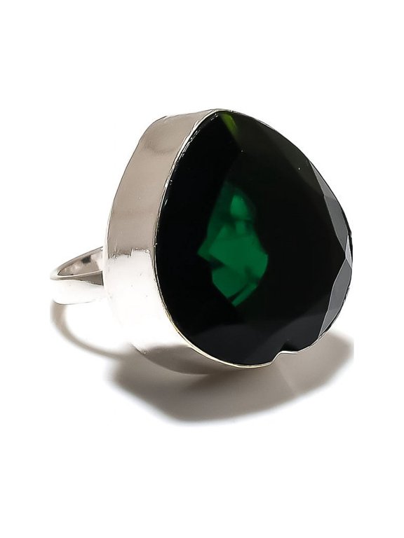 Natural Chrome Diopside Gemstone 925 Sterling Silver Gift Ring Size 8