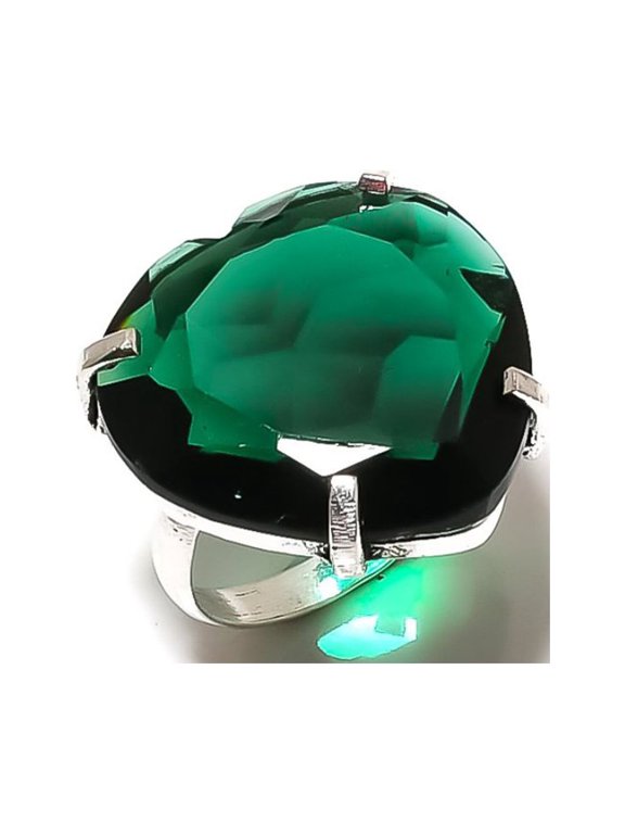 Natural Chrome Diopside Gemstone 925 Sterling Silver Gift Ring Size 8