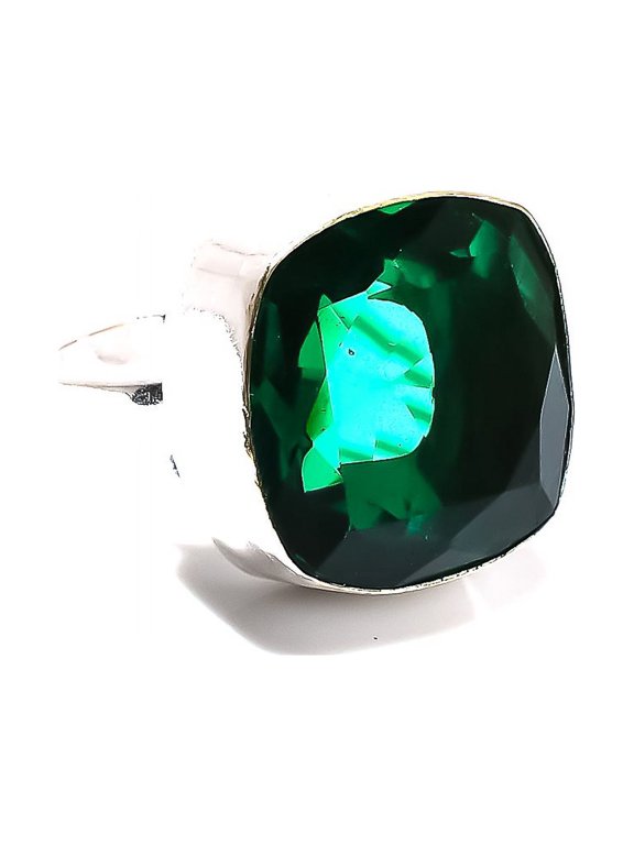 Natural Chrome Diopside Gemstone 925 Sterling Silver Gift Ring Size 9