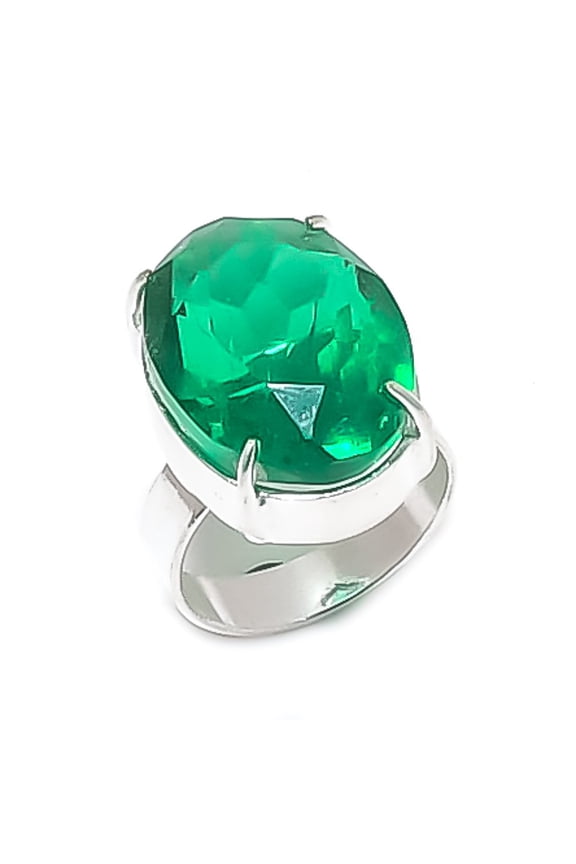 Natural Chrome Diopside Gemstone 925 Sterling Silver Jewelry Ring Size 7