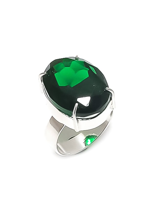 Natural Chrome Diopside Gemstone 925 Sterling Silver Jewelry Ring Size 7