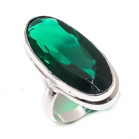 Natural Chrome Diopside Gemstone 925 Sterling Silver Jewelry Ring Size 8