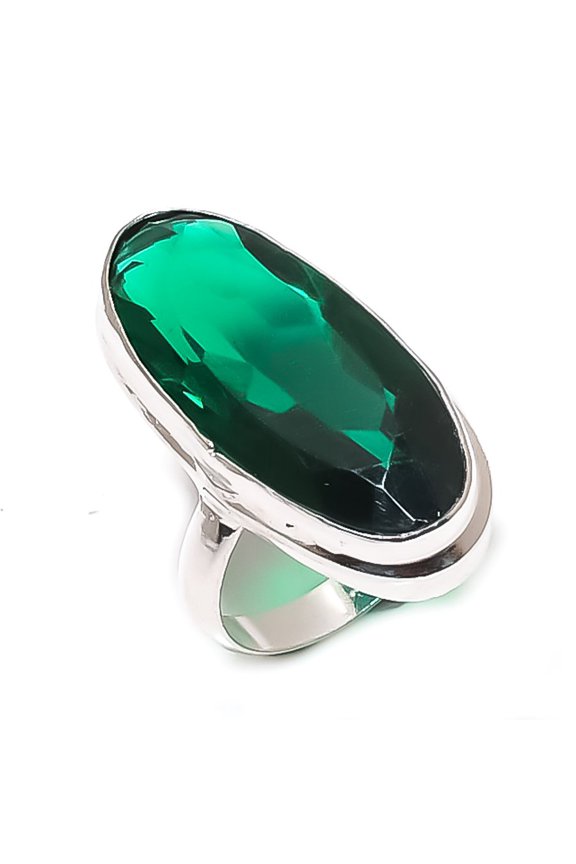Natural Chrome Diopside Gemstone 925 Sterling Silver Jewelry Ring Size 8